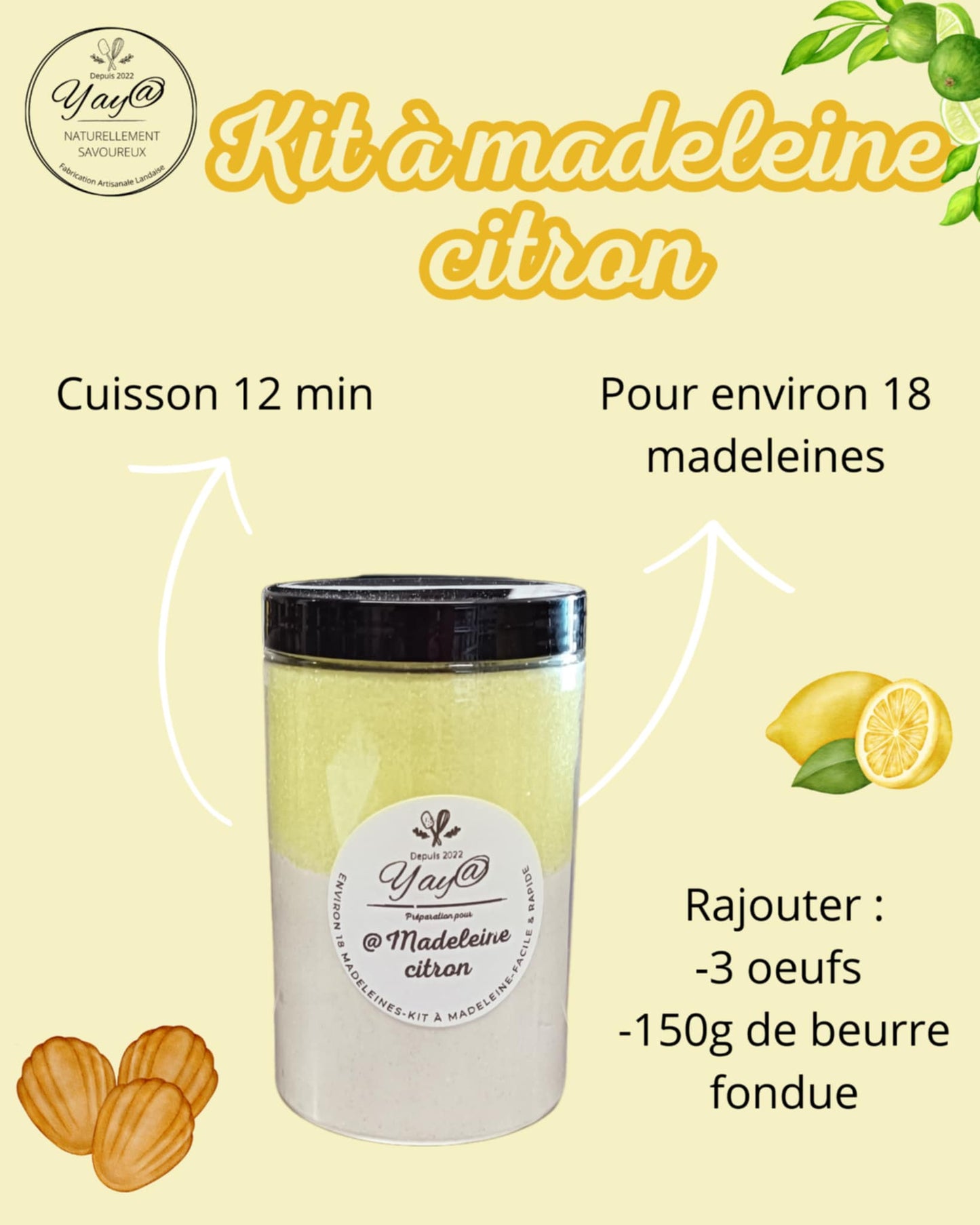 KIT pour Madeleines