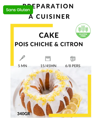 kit Cake - Sans Gluten - Pois Chiche Citron