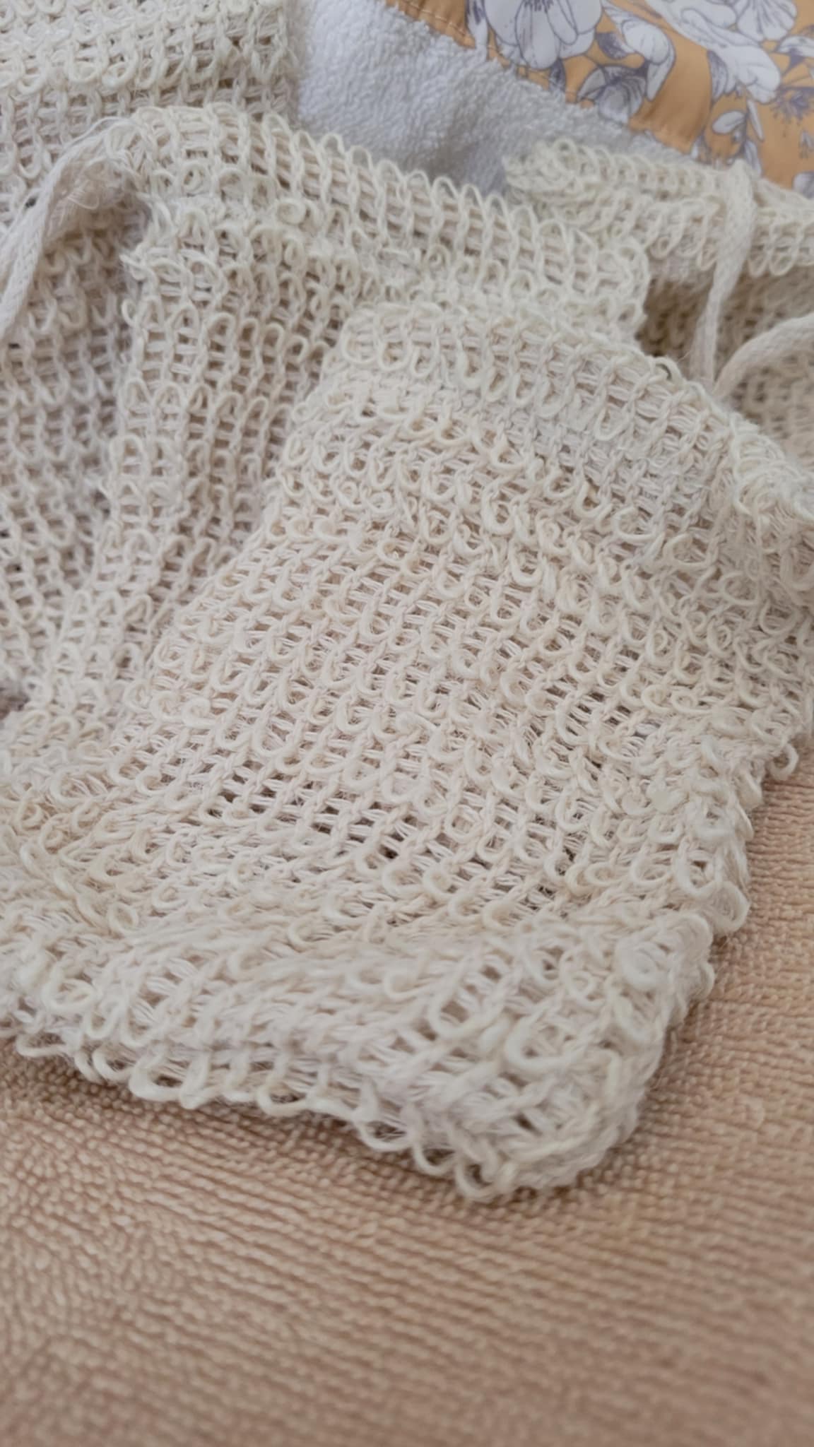 Pochette à savon en sisal