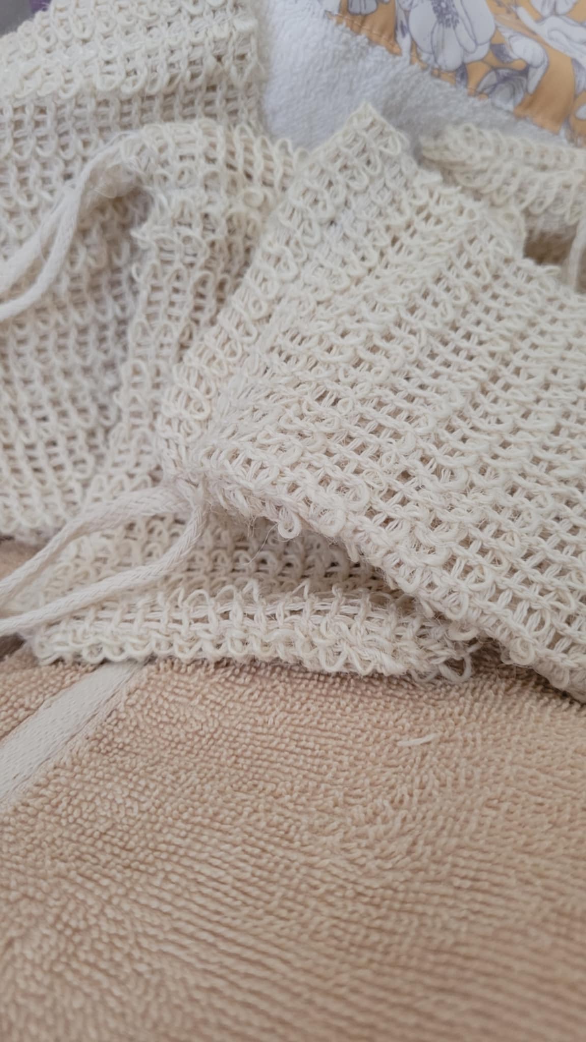 Pochette à savon en sisal