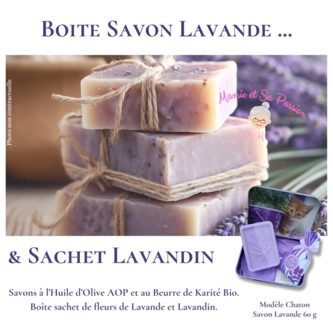 Boite Savon Lavande & Sachet Lavandin