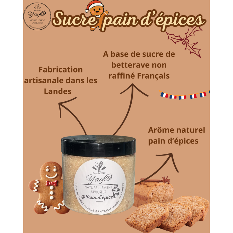 Sucre Aromatisé de Noël - Parfums au choix - 200 g