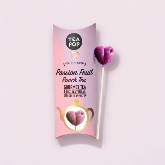 Thé au punch aux fruits de la passion sur un bâton !