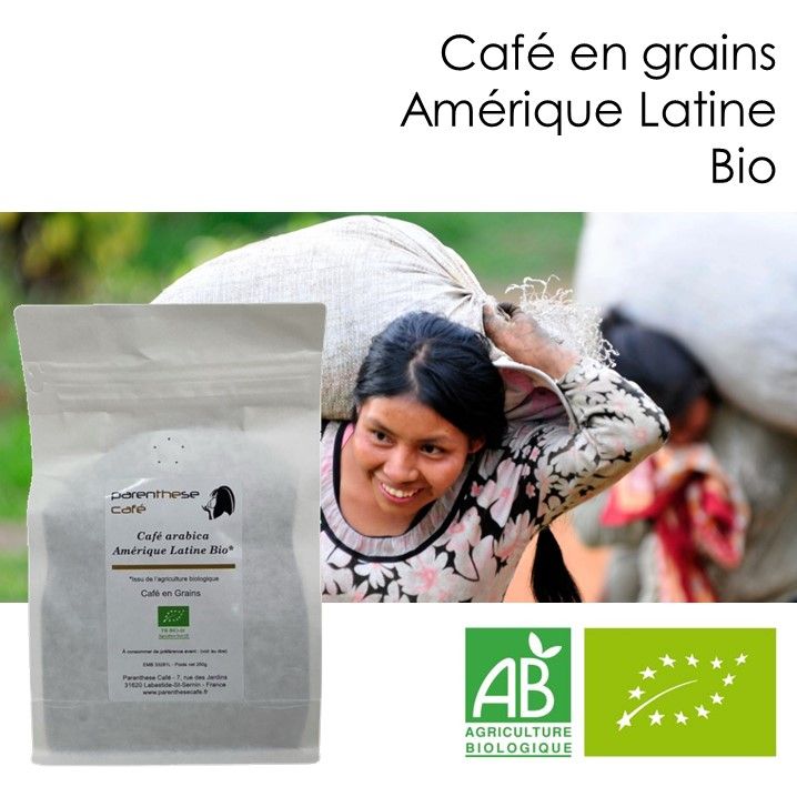 LES CAFES EN GRAINS BIO - 250 gr
