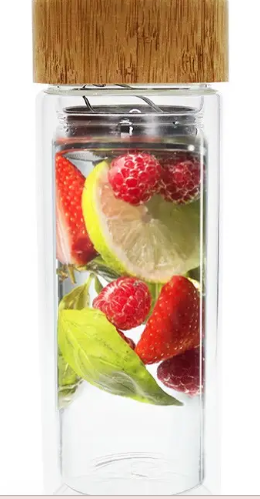 Thermo-théière - Bambou, Double paroi, 350ml - Garde au chaud