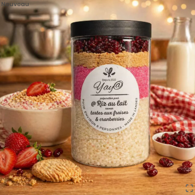 Kit à riz au lait - Tarte aux fraises & cranberries