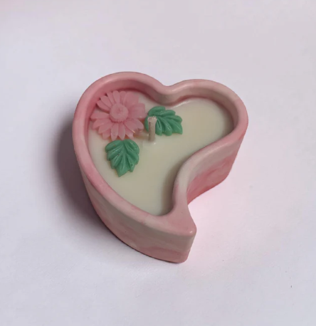 Bougie pot cœur