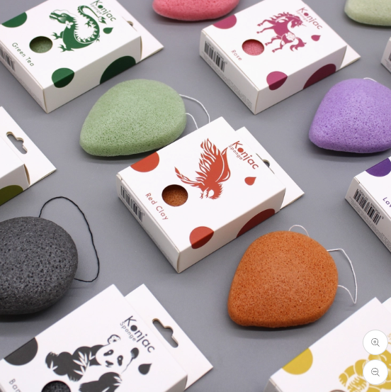 Eponges Konjac en goutte d'eau pour le bain