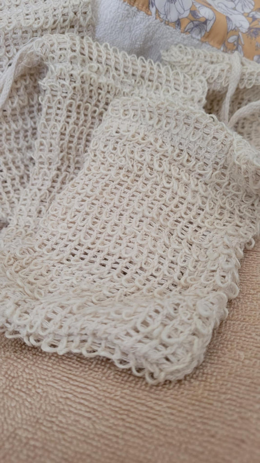 Pochette à savon en sisal